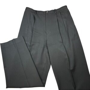 BANANA REPUBLIC Women's 8 Vintage Black Wool Pleated High-Rise Pants Y2K 1990's
